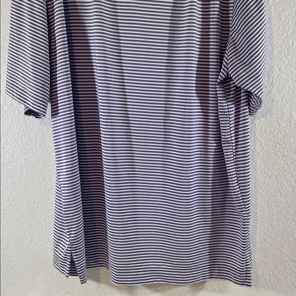 Footjoy FJ Golf Polo Shirt Purple White Short Sleeve Modern Logo Size XL - Picture 6 of 8